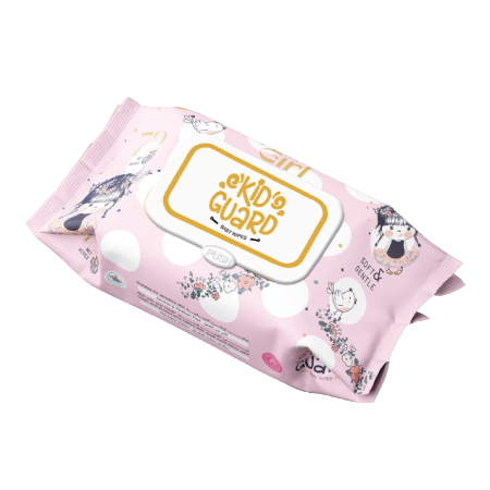 Kid Guard Baby Wipes for Girls 72 Pieces