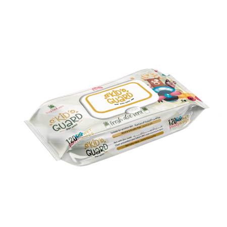 Kid Guard Aloe Vera Wet Wipes 120 pcs