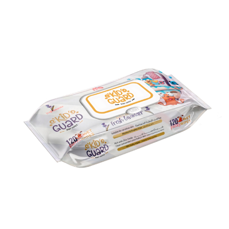 Kid Guard Lavender Scented Wet Wipes 120 pcs