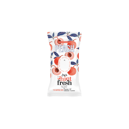 Hite Fresh  High Fresh 3in1 Wet Wipes Peach Scent 15pcs