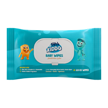 Fresh Kiddo Vanilla Scented Wet Wipes 70 pcs