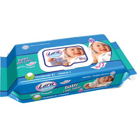 Lara Fresh Blue Wet Wipes 72pcs