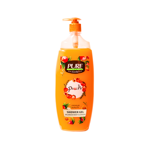 Pure Shower Gel with Peach Fragrance Pump 1L