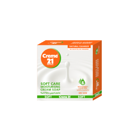 Cream 21 Moisturizing Cream Soap Soft Care With Vitamin E and Aloe Vera Extract