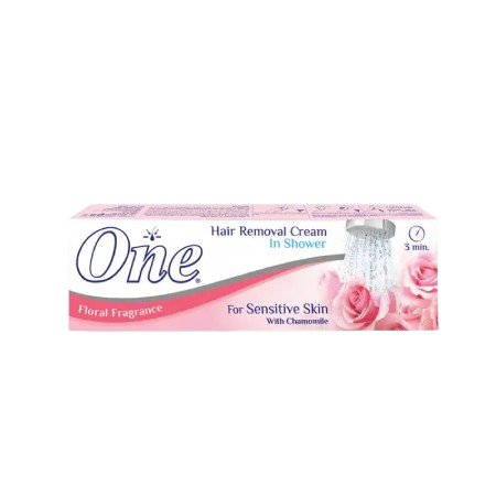 Eva One In-Shower Hair Removal Cream with Chamomile for Sensitive Skin - Rose Scent 90g