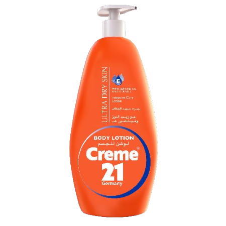 Cream 21 Body Lotion for Very Dry Skin with Almond Oil and Vitamin E 600ml