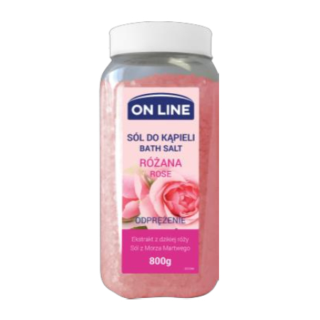 Online Bath Salt for the Body with Wild Rose Extract and Dead Sea Salt 800 ml