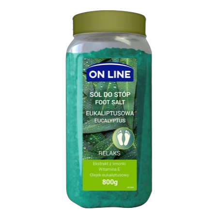 Online Eucalyptus Foot Salt with Lemon Extract, Vitamin E, Eucalyptus Oil and Peppermint 800ml