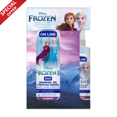 Online Disney Frozen 2 3 in 1 Shampoo, Shower Gel, Bubble Bath + Easy Detangling Spray for Kids