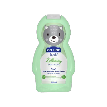 Online Body Wash for Hair, Body and Face 3 in 1 Fruit Jelly - for Kids 350 ml