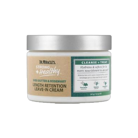 DR. MIRACLE Leave-In Nourishing, Rejuvenating, Softening and Treating Hair Cream with Shea Butter and Rosemary Extract 340ml
