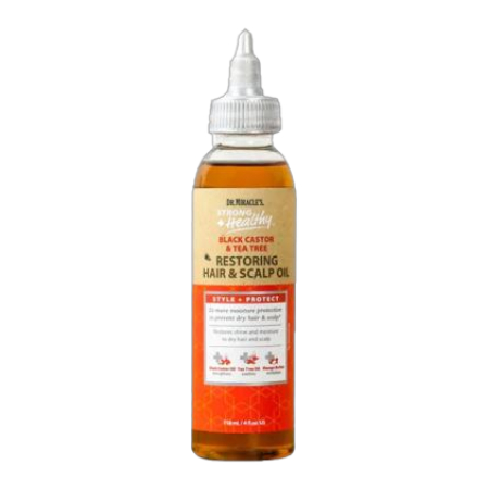 DR. MIRACLE Black Castor Oil & Mango Butter Hair & Scalp Treatment, Protection & Moisturizing Oil 118ml