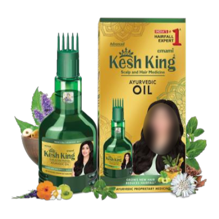 Kesh King Hair Fall Control Oil with Aloe Vera & 21 Ayurvedic Herbs 300ml