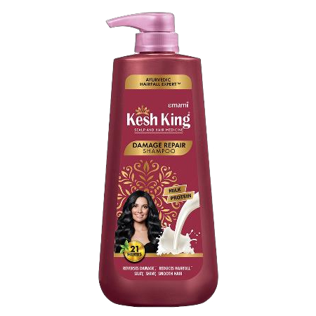 Kesh King Repair Shampoo for Damaged Hair with Milk Protein Extract and 21 Ayurvedic Herbs 600ml