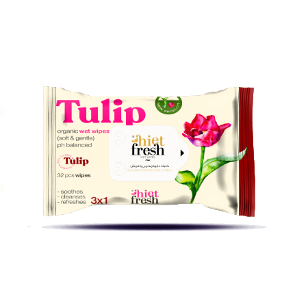 Hite Fresh 3in1 Wet Wipes Tulip Rose Scent 32 Pieces