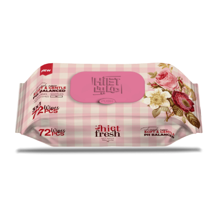 Hite Fresh 3in1 Wet Wipes Rose Scent 72 pcs