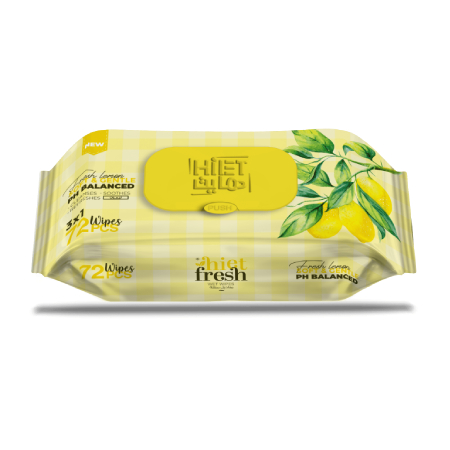 Hite Fresh 3in1 Wet Wipes Lemon Scent 72 pcs