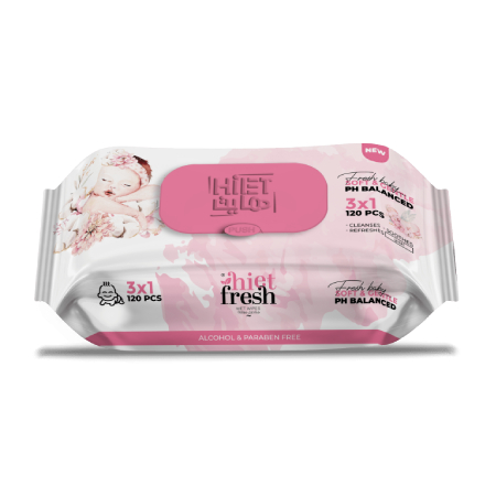 Hite Fresh 3in1 Baby Wipes 120pcs