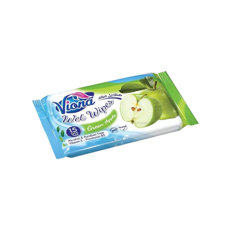 Wet wipes 15 pieces apple scent