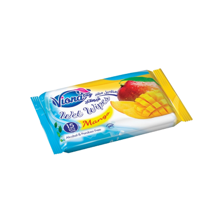 Wet wipes 15 pieces with mango scent