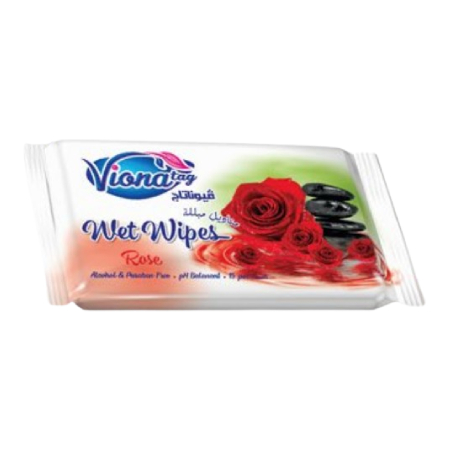 VionaTag Rose Scented Wet Wipes 15pcs