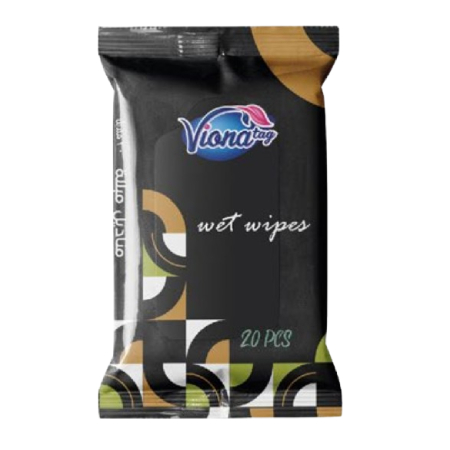 Vionatag Wet Wipes Black 20 Pieces