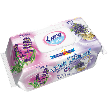 Lara Lavender Wet Wipes 120pcs