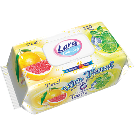 Lara Lemon Wet Wipes 120pcs
